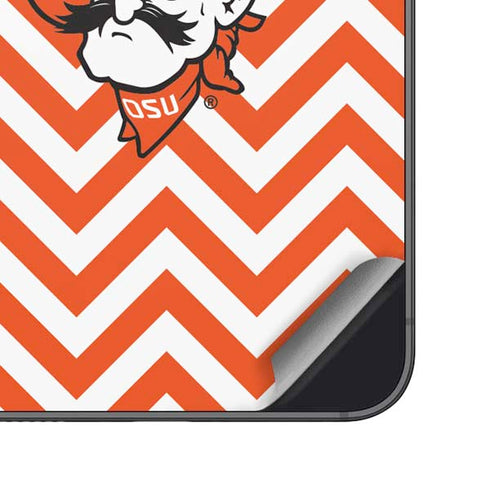 Oklahoma State University Chevron Print Galaxy S25 Skin